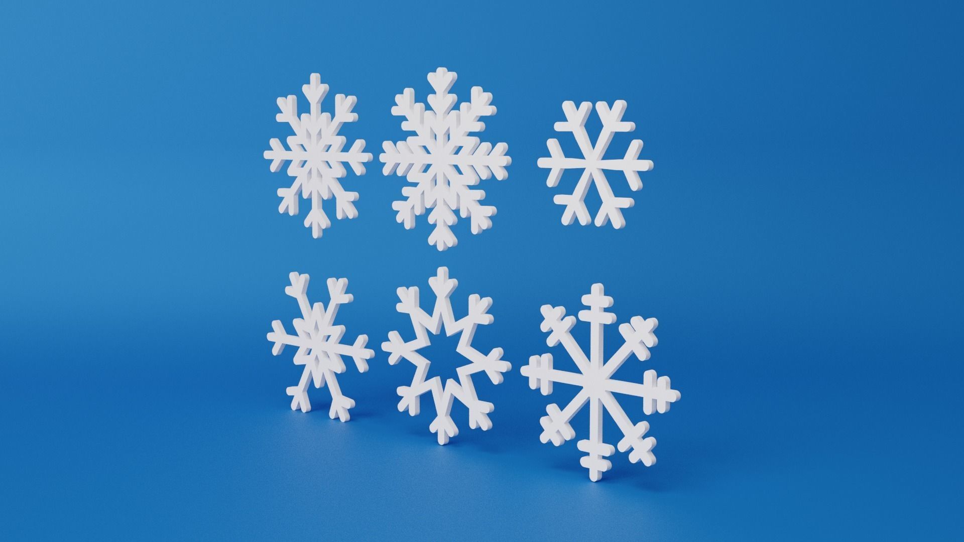 Snowflake Pack Low-poly 3D model_20