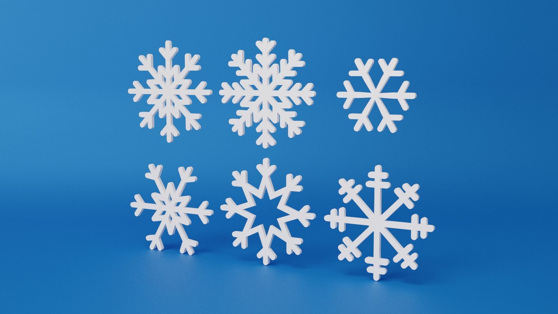 Snowflake Pack Low-poly 3D model_19