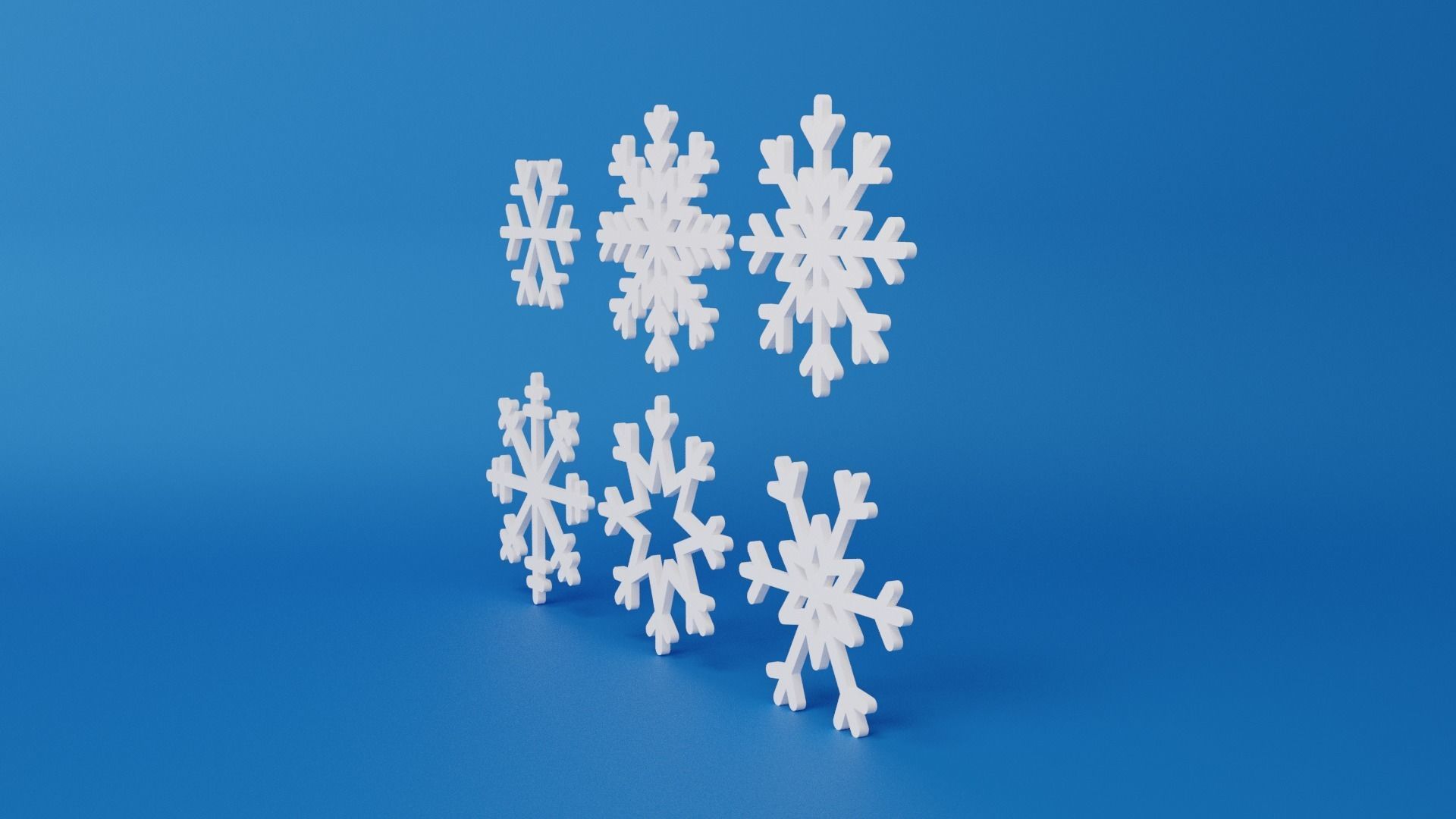 Snowflake Pack Low-poly 3D model_6