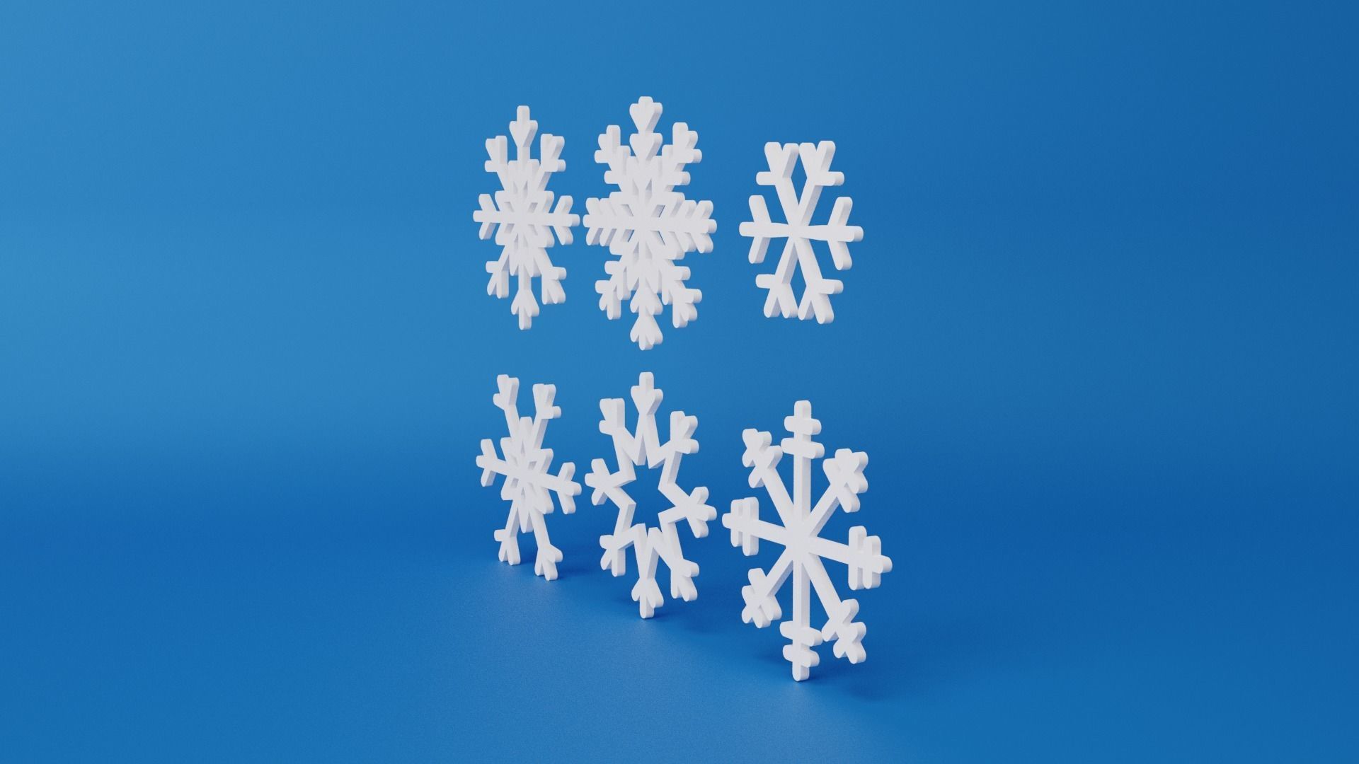 Snowflake Pack Low-poly 3D model_18