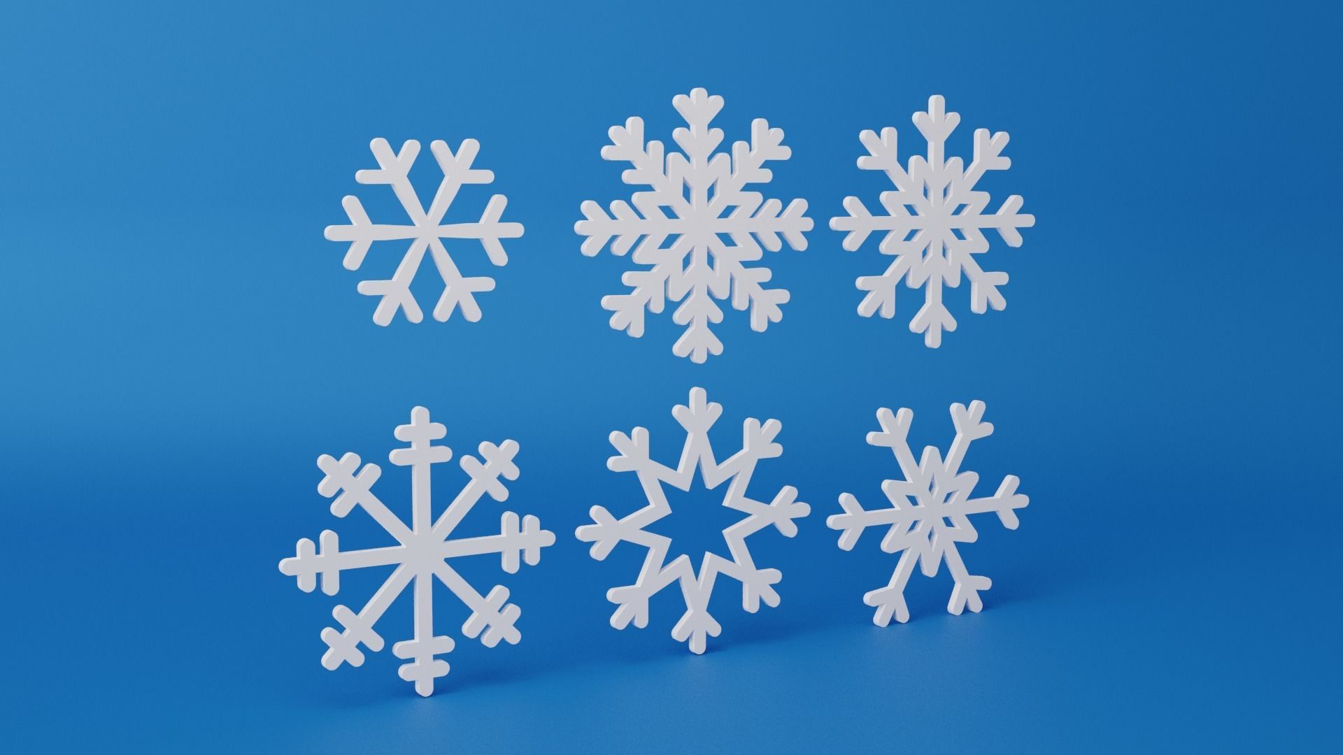 Snowflake Pack Low-poly 3D model_17