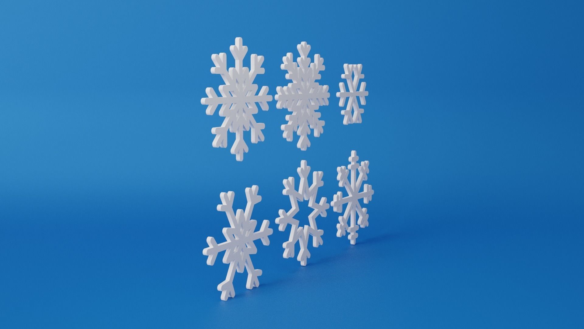 Snowflake Pack Low-poly 3D model_4