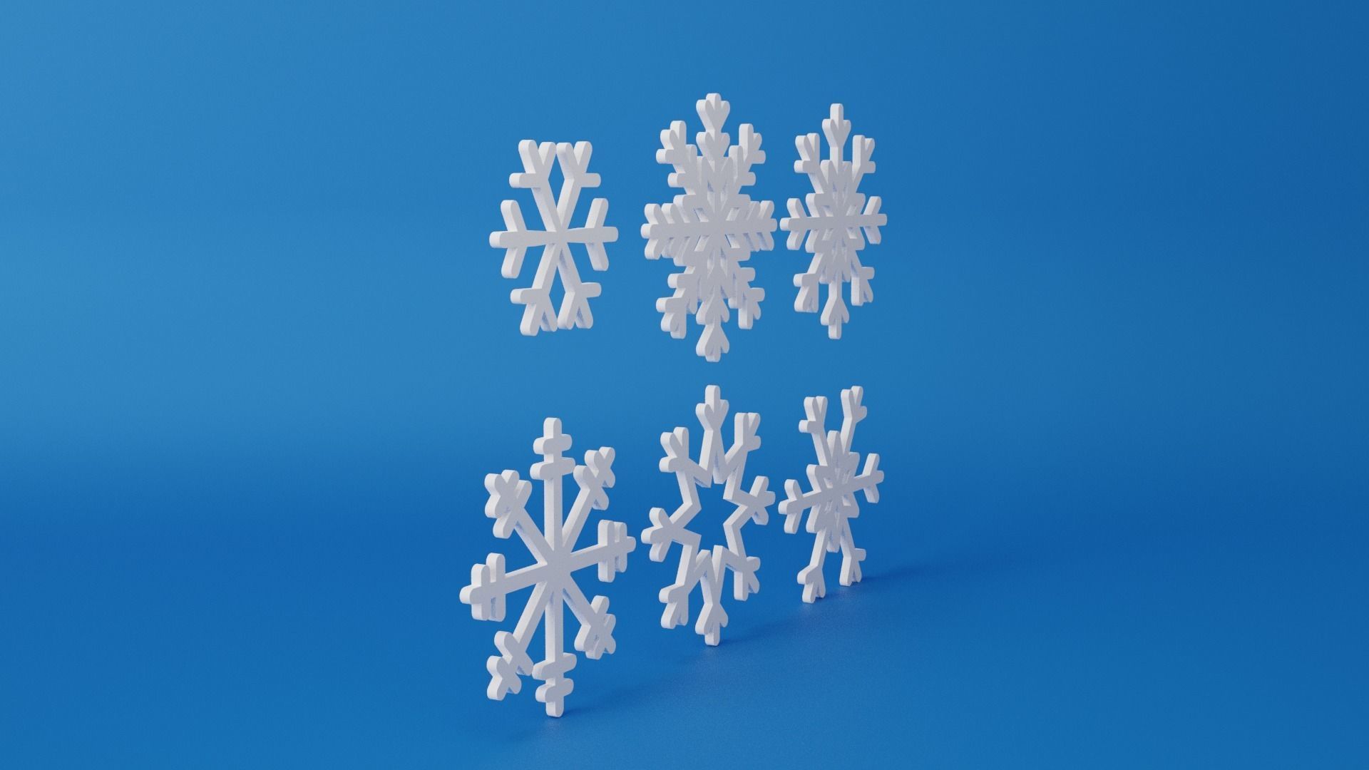 Snowflake Pack Low-poly 3D model_14