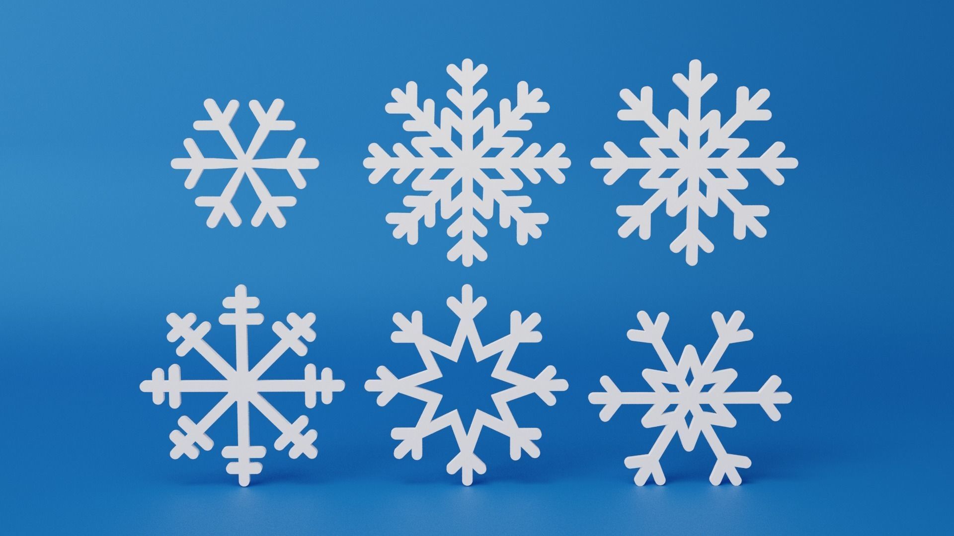 Snowflake Pack Low-poly 3D model_11
