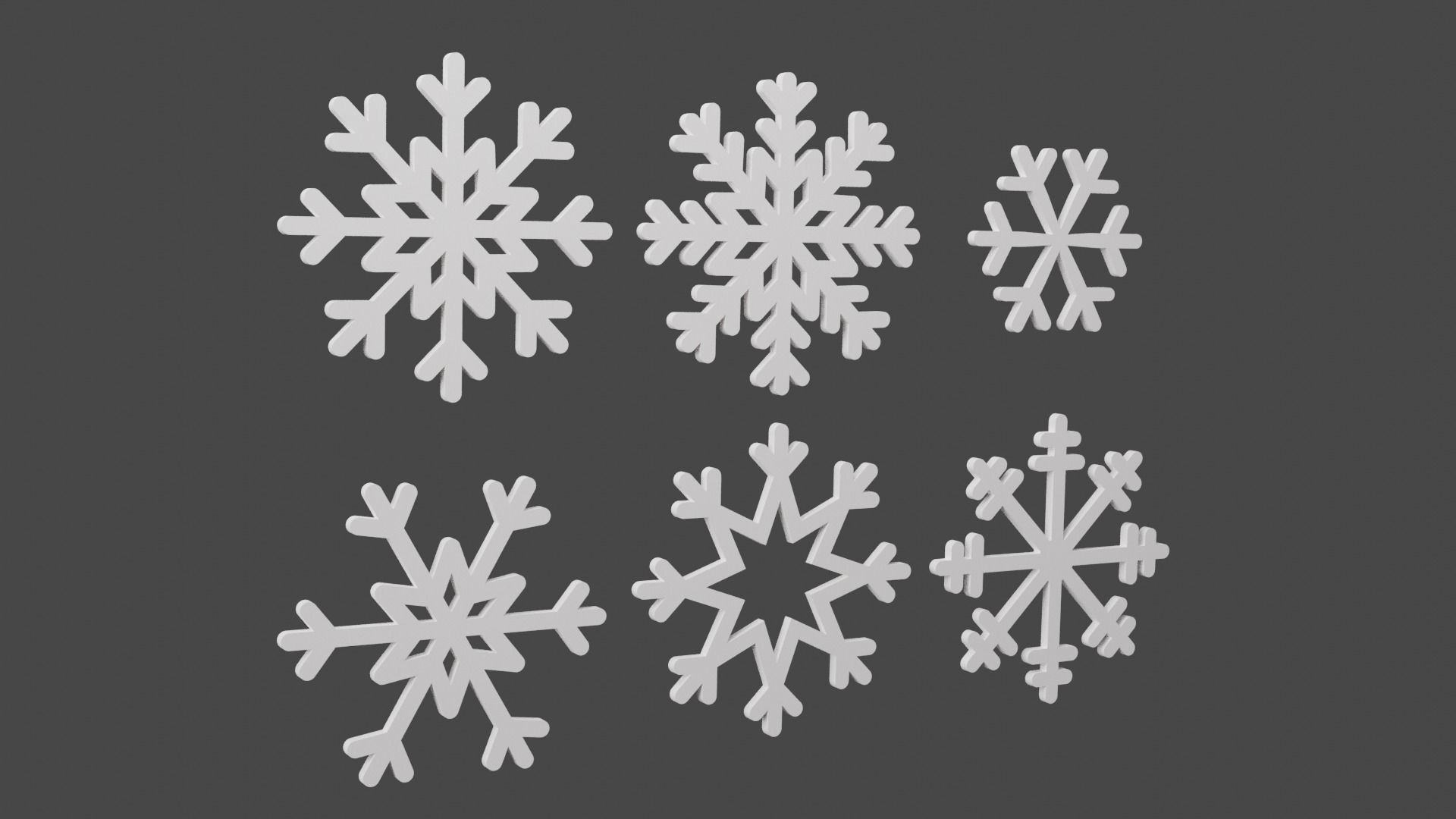 Snowflake Pack Low-poly 3D model_22