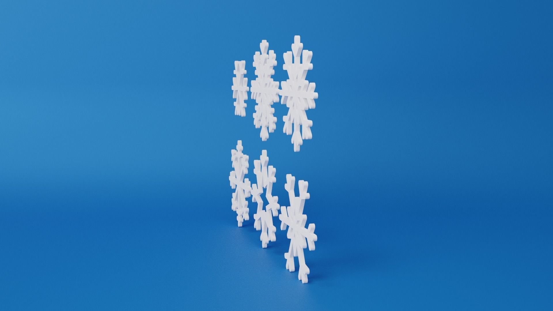 Snowflake Pack Low-poly 3D model_5