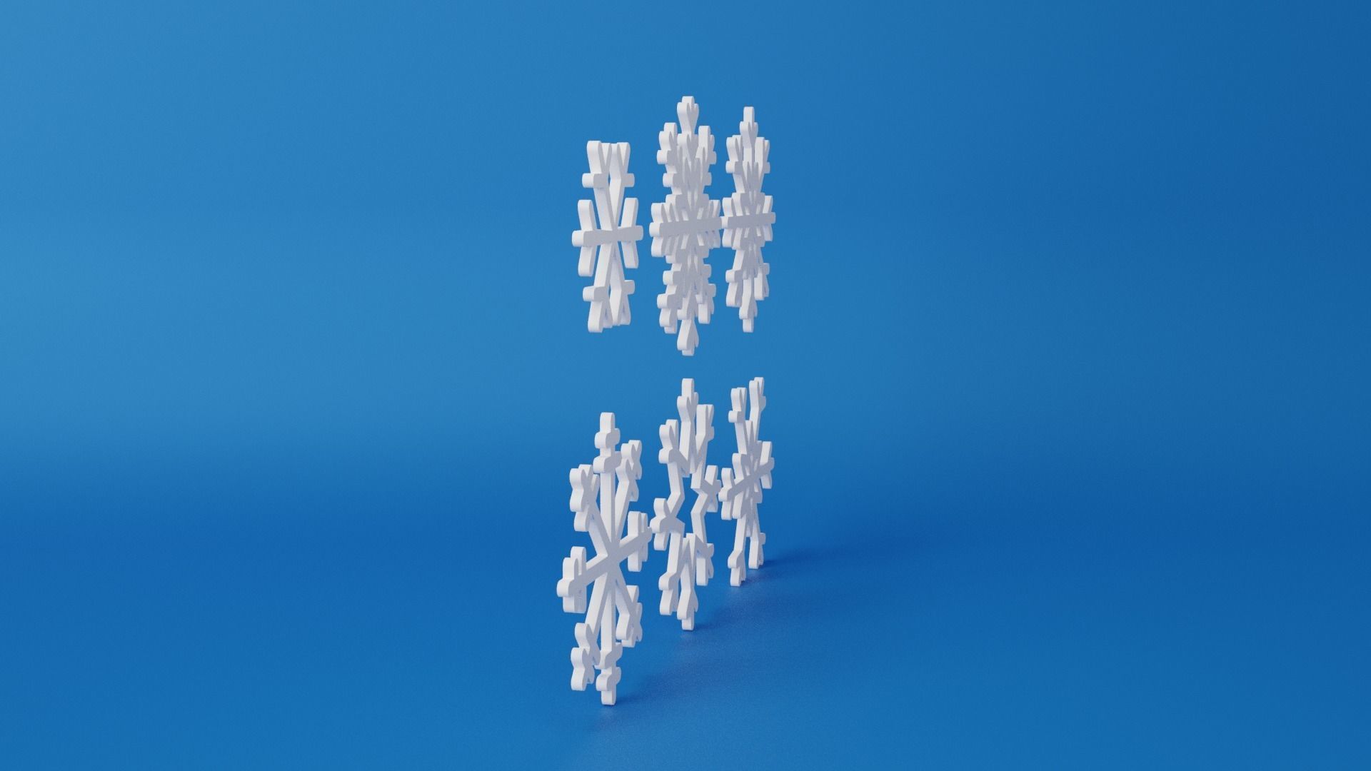 Snowflake Pack Low-poly 3D model_9