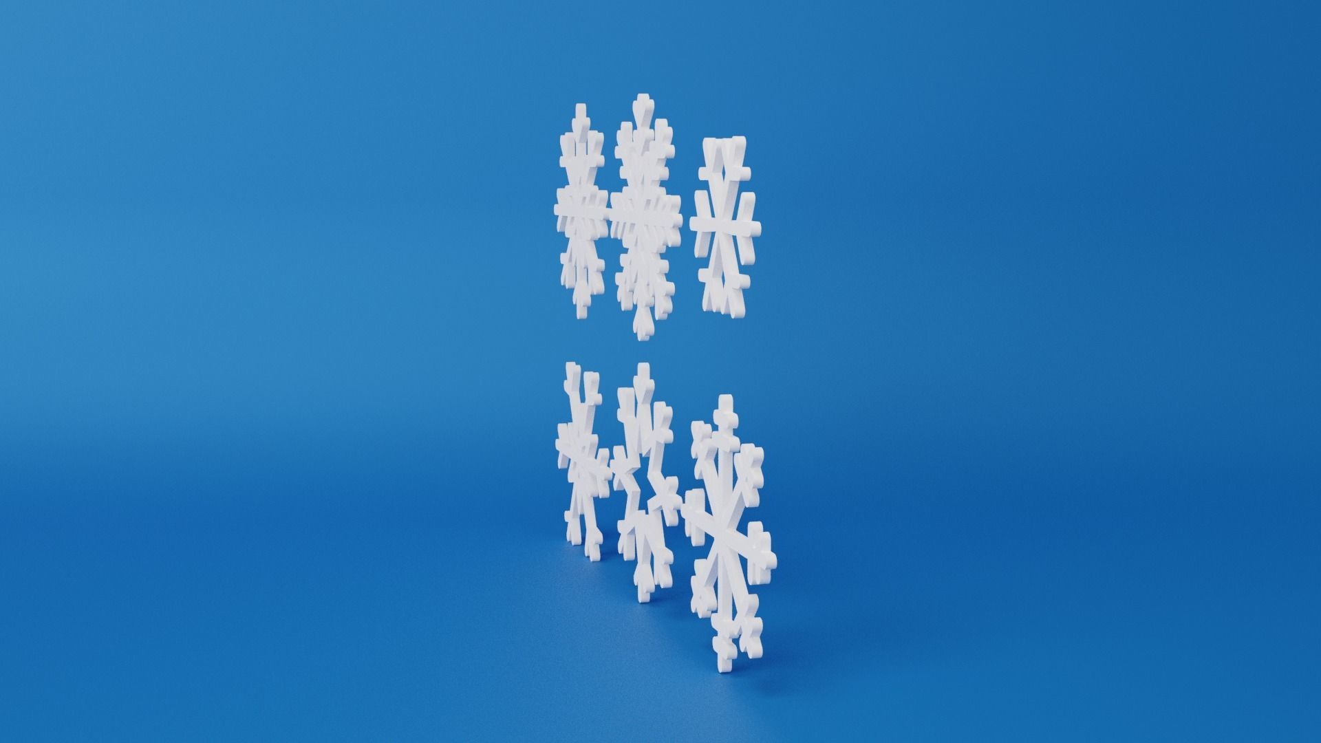 Snowflake Pack Low-poly 3D model_15