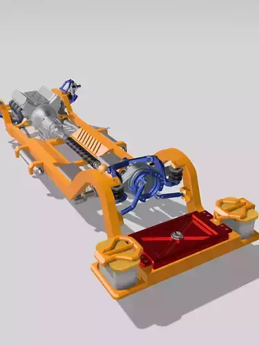 BAGGED CHASSIS COMPLETE WITH SUSP STEER AIR BAGS etc  3D print model