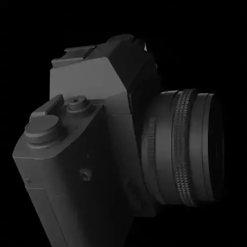 Old Camera High and Low poly