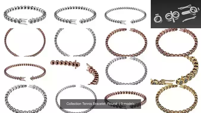 Collection Tennis Bracelet  Round 