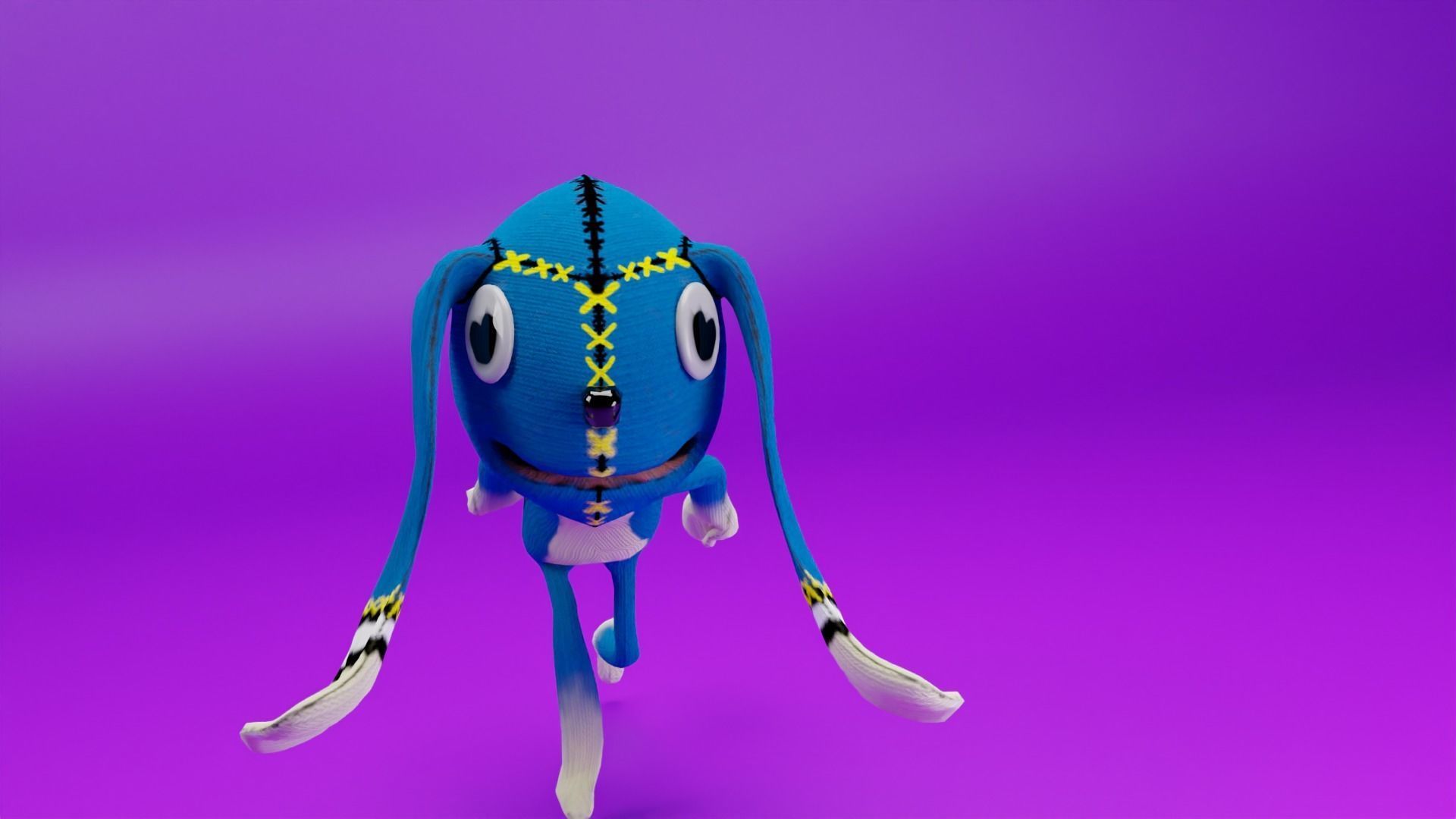 Game Ready Drug and Drop Rabbit Doll Low-poly 3D model_6