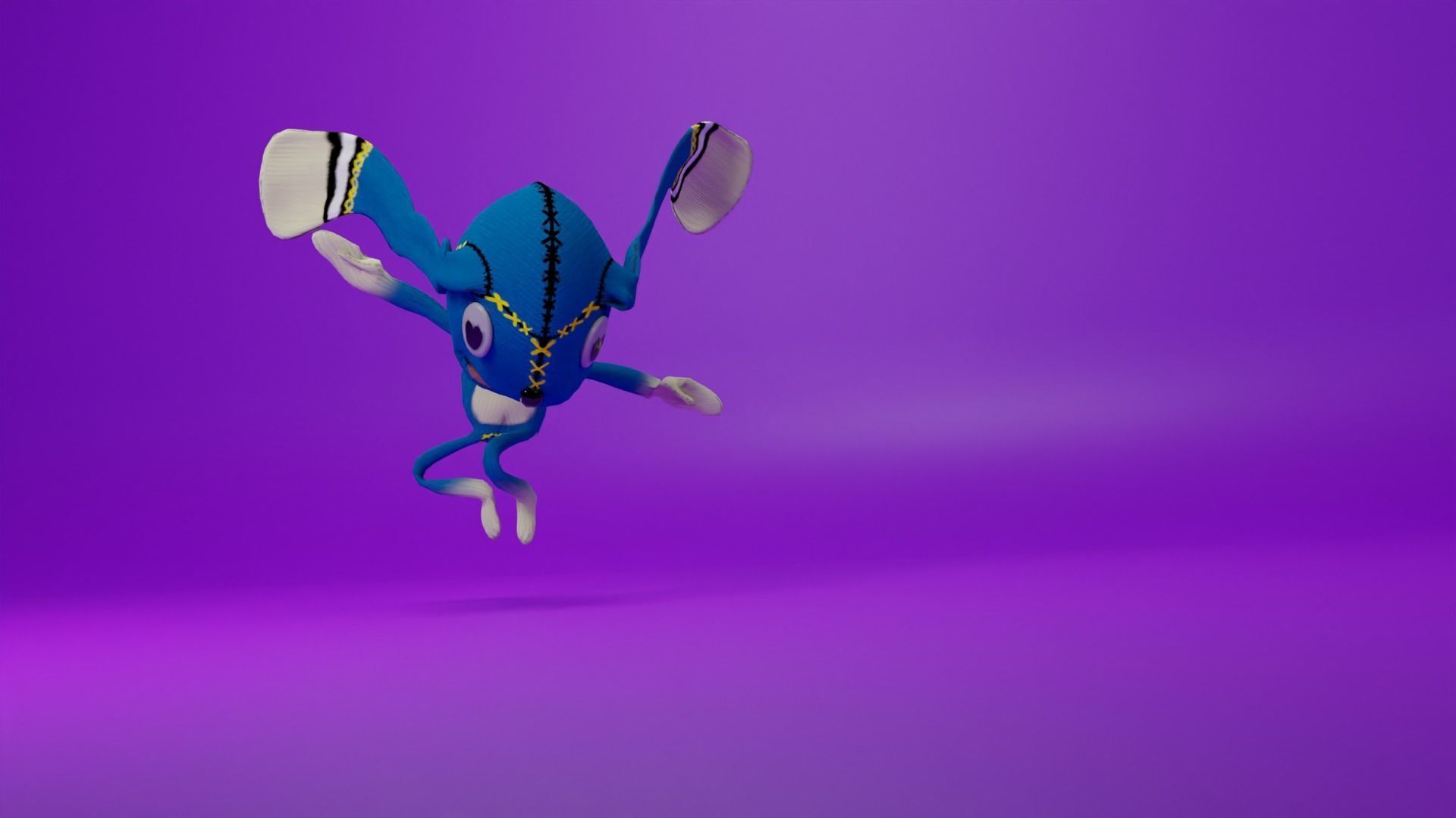 Game Ready Drug and Drop Rabbit Doll Low-poly 3D model_8