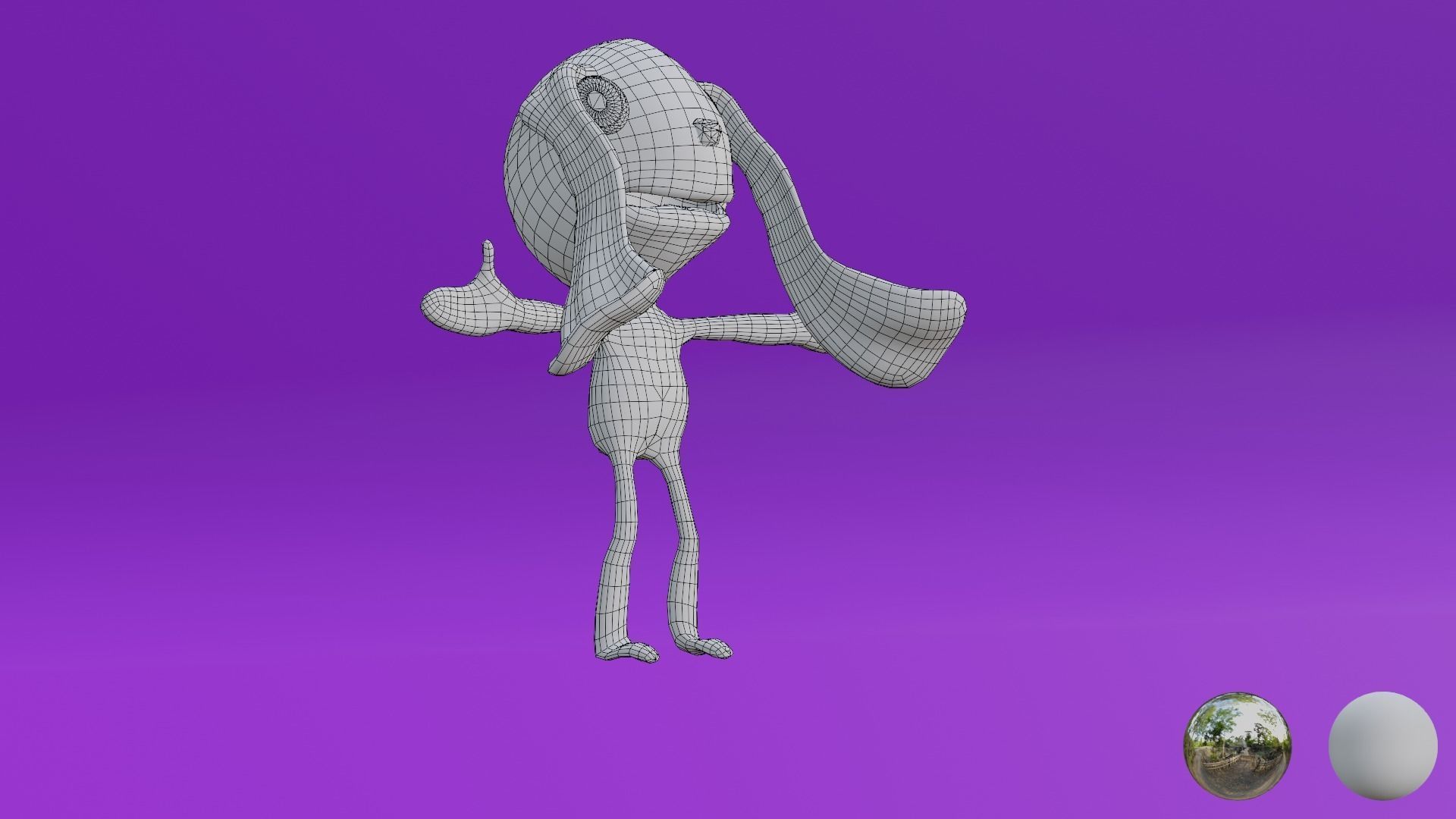 Game Ready Drug and Drop Rabbit Doll Low-poly 3D model_10