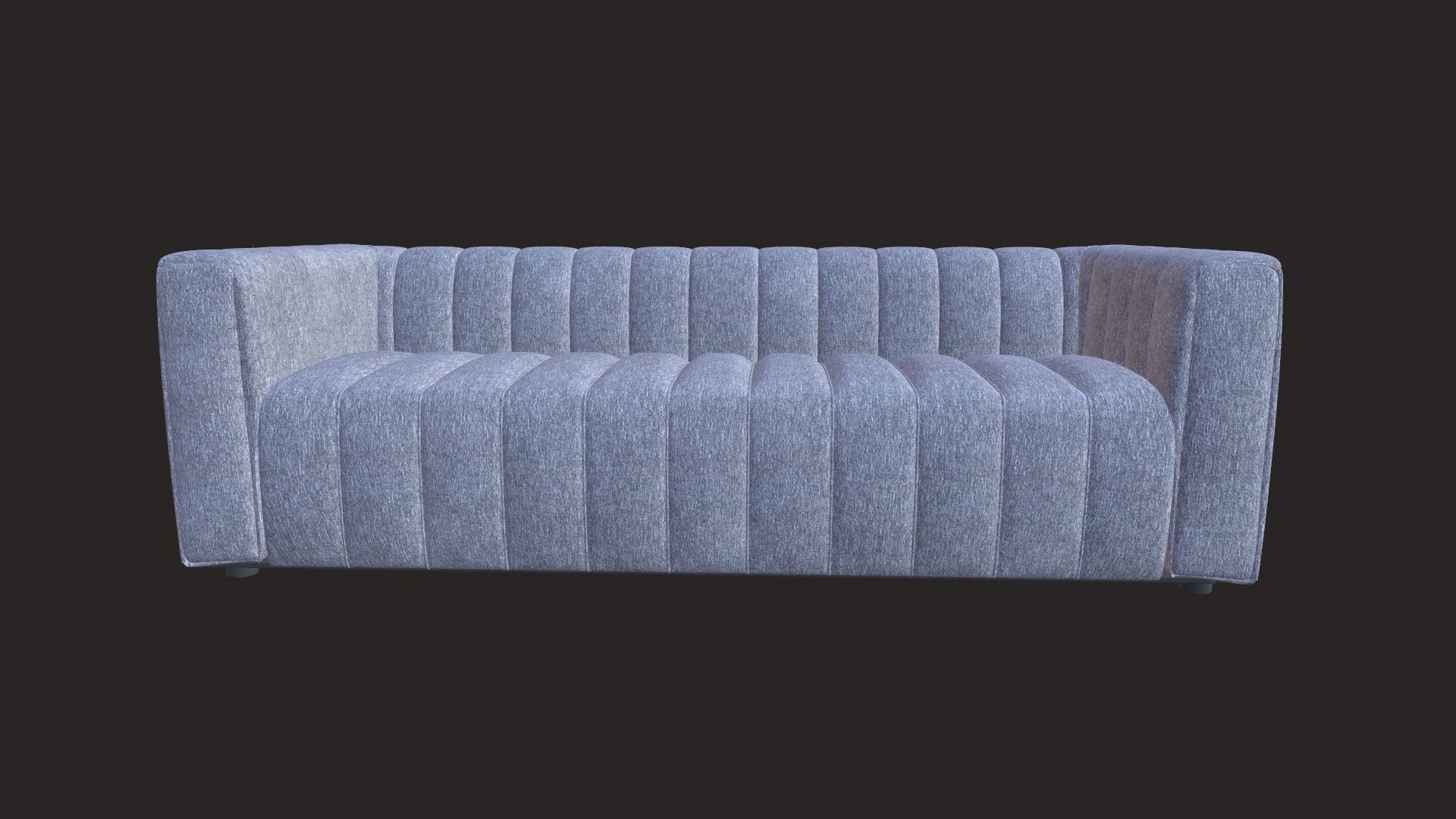 Tufted Upholstered Fabric Sofa 3D model_8