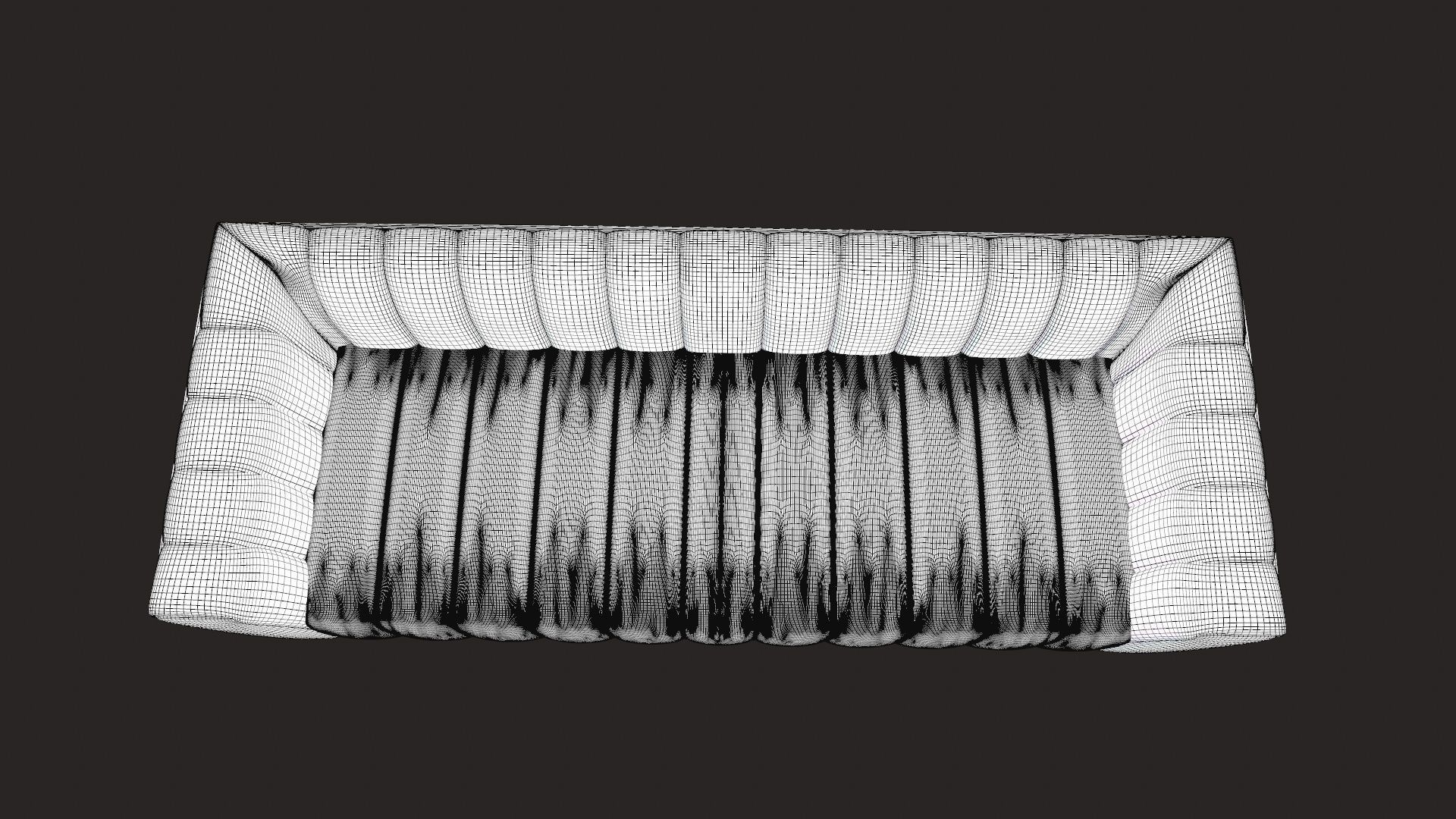 Tufted Upholstered Fabric Sofa 3D model_11