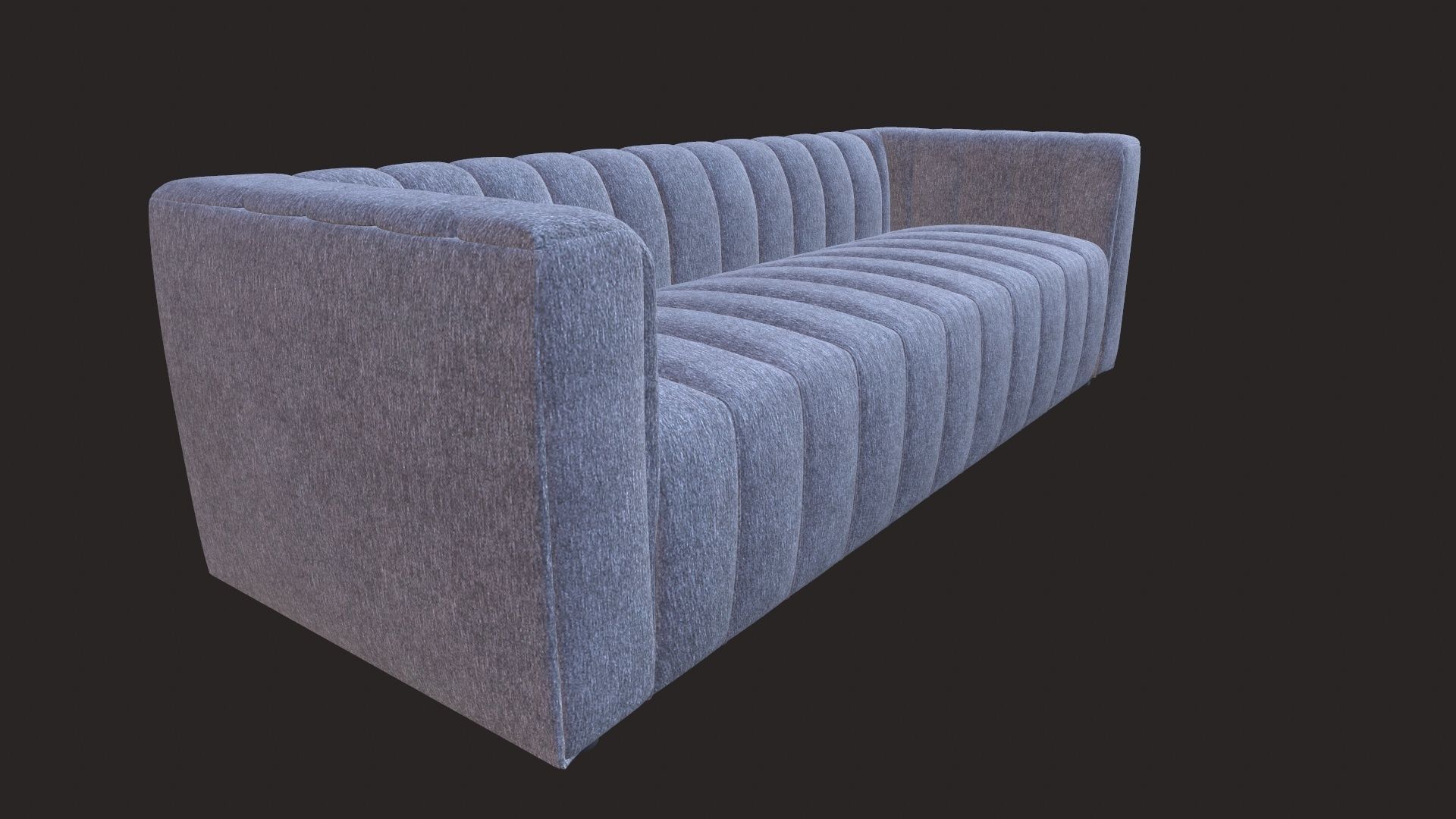 Tufted Upholstered Fabric Sofa 3D model_9