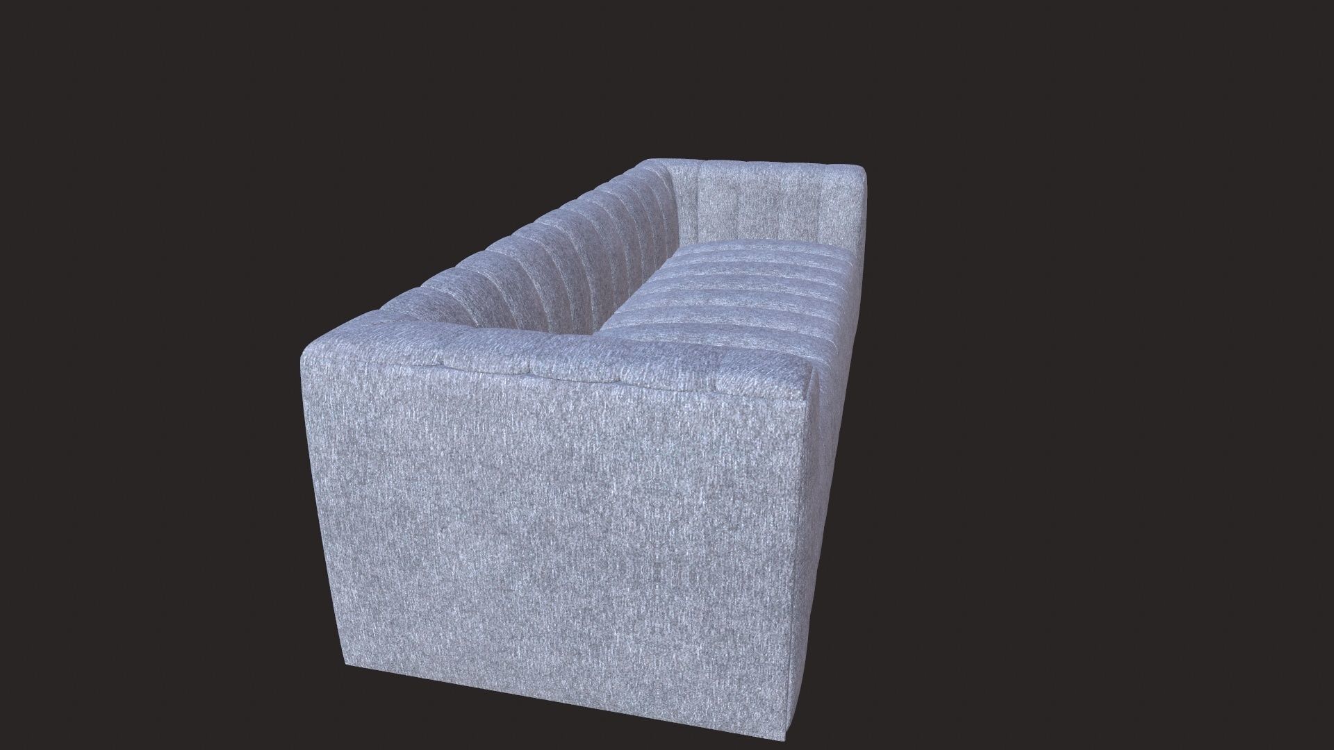 Tufted Upholstered Fabric Sofa 3D model_2