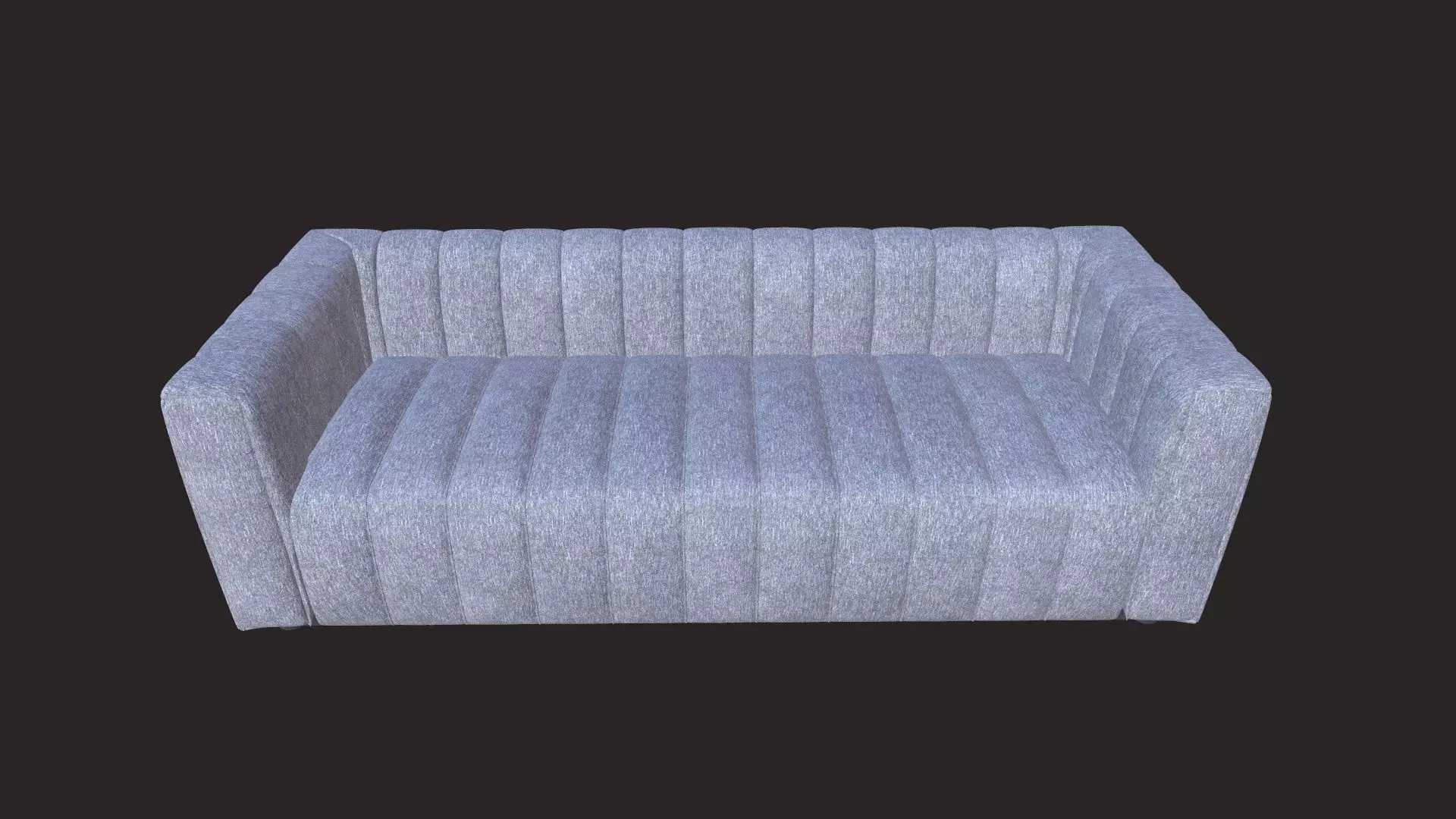 Tufted Upholstered Fabric Sofa 3D model_0
