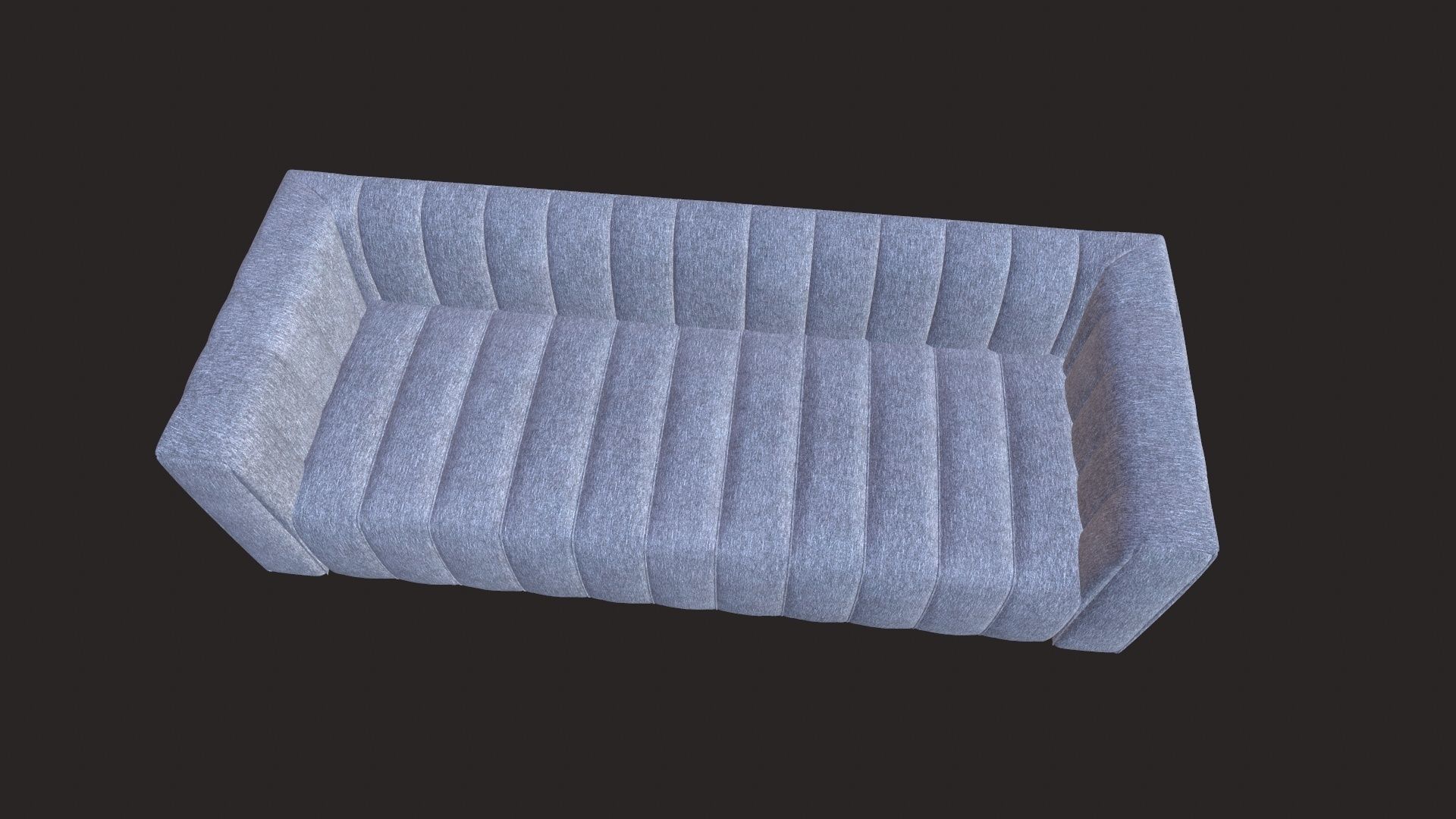 Tufted Upholstered Fabric Sofa 3D model_7