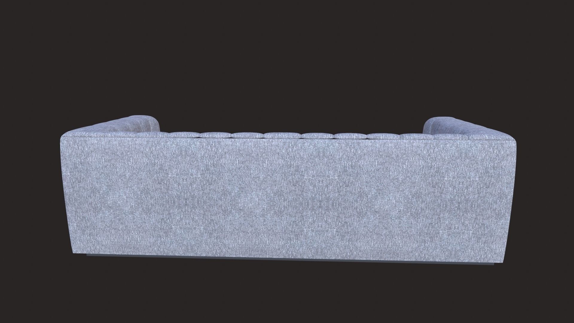 Tufted Upholstered Fabric Sofa 3D model_4