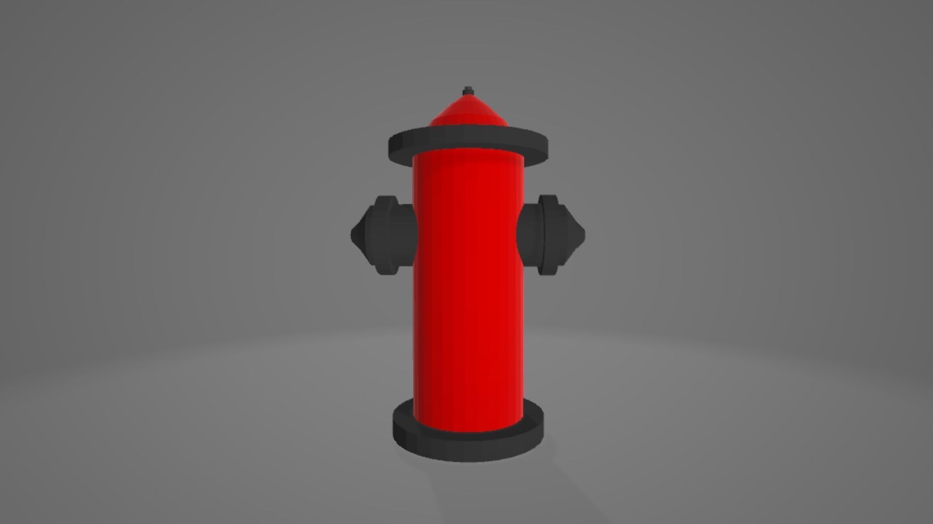 Low Poly Fire Hydrant Low-poly 3D model_2