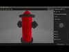 Low Poly Fire Hydrant Low-poly 3D model_1