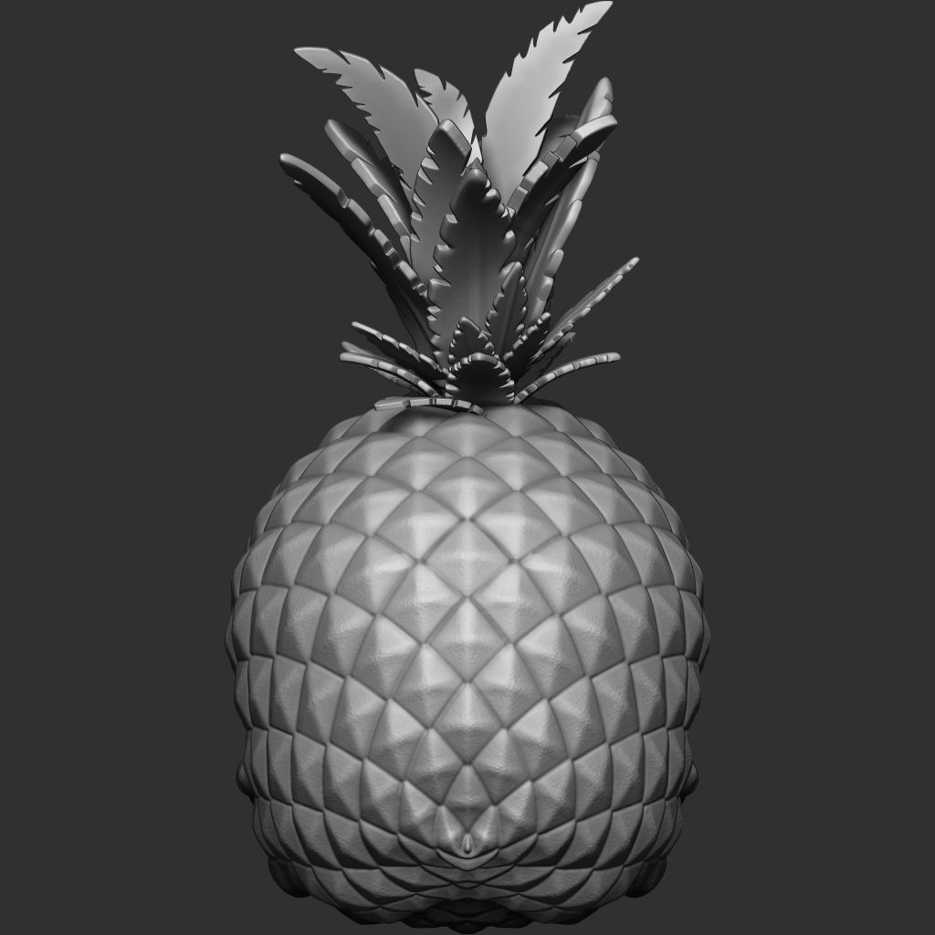 Pineapple skull 3D print model_2