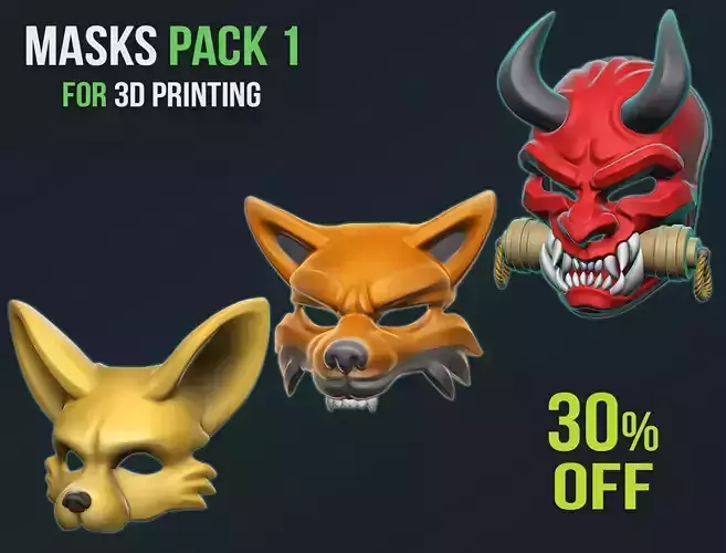 Masks pack 1 3D Model Collection