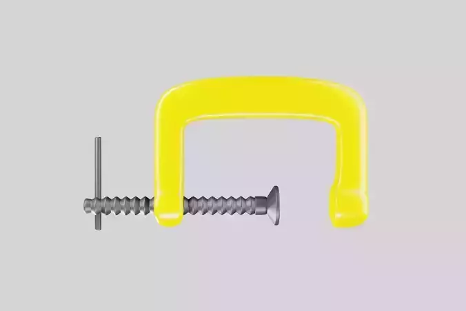 Clamp Yellow repair tool 3D model