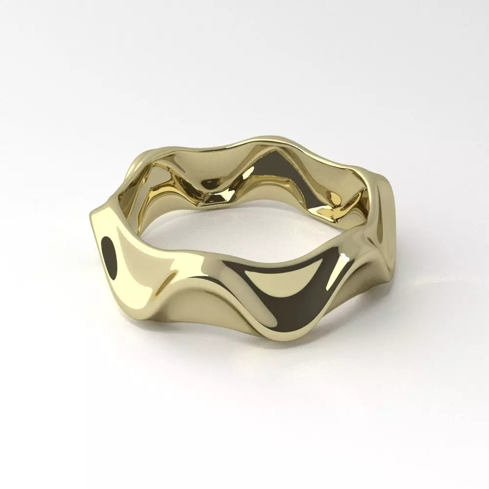 Wave ring 3D print model