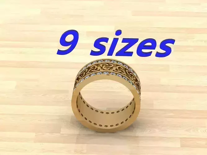 Ornate mysterious ring - 64 diamonds