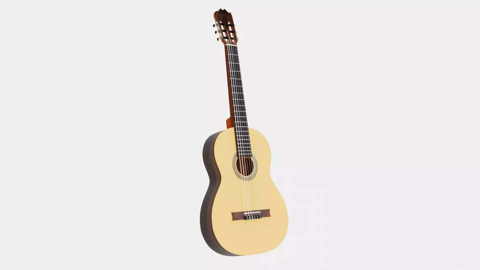 Flamenco Guitar 3D model_0