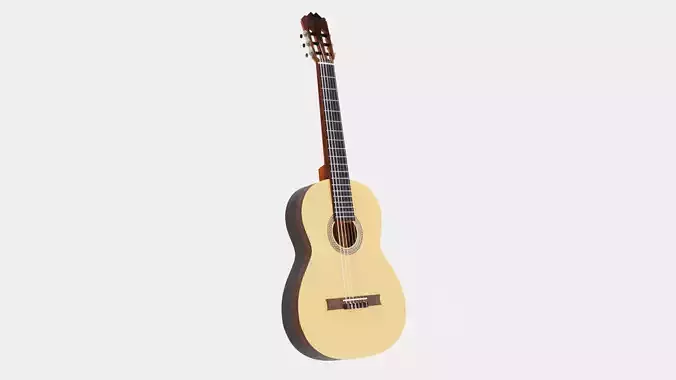 Flamenco Guitar 3D model