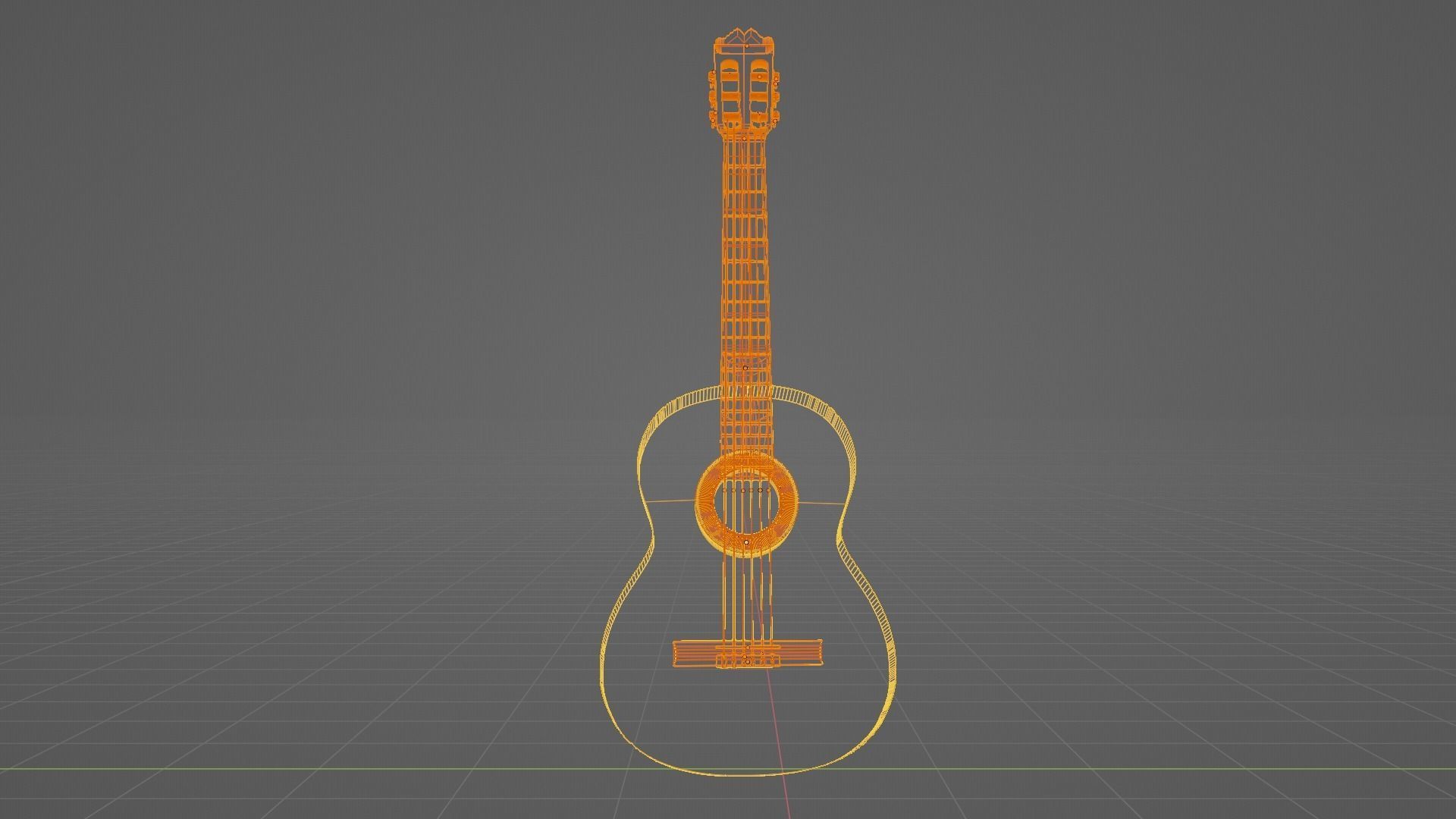 Flamenco Guitar 3D model_3