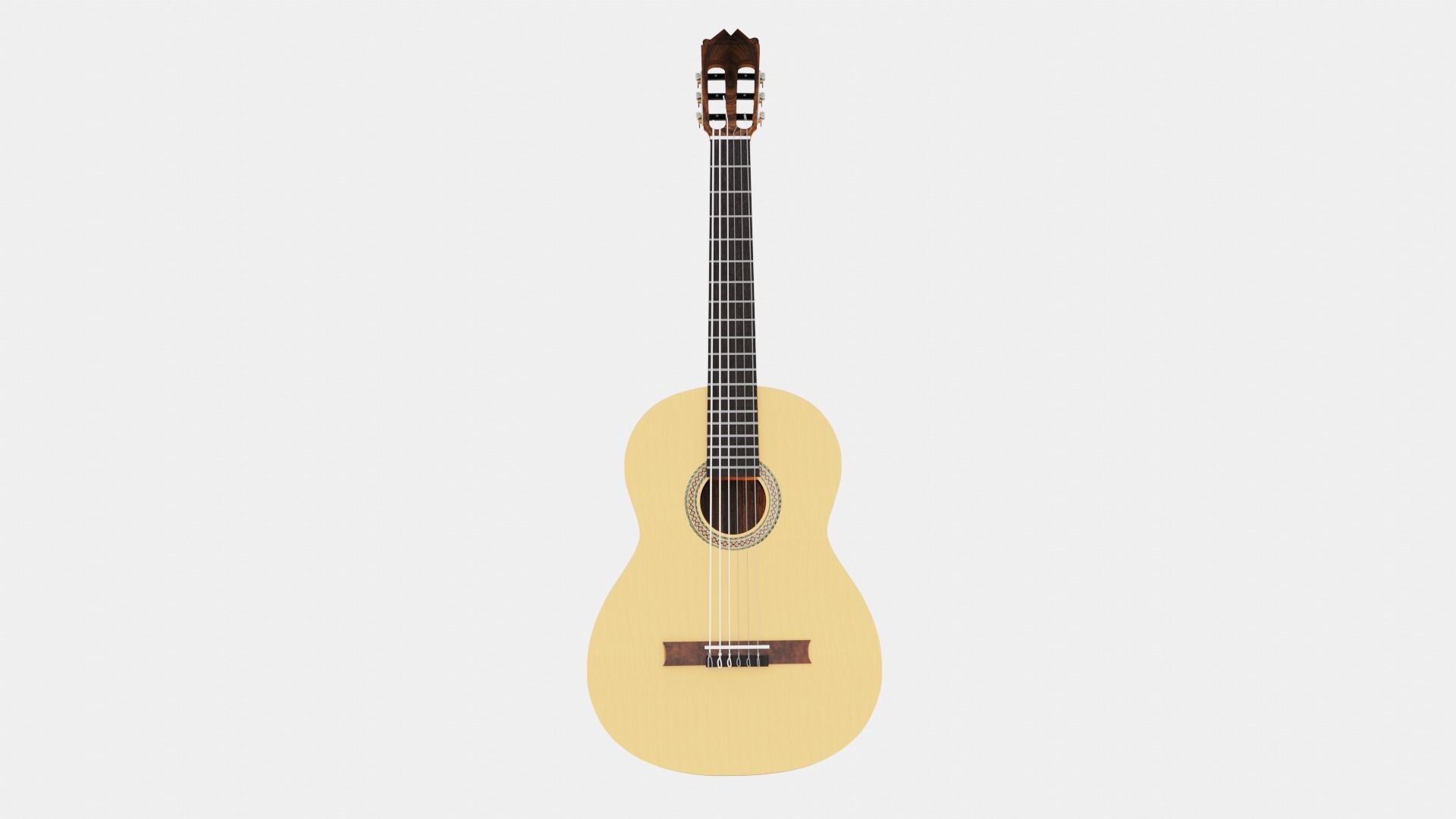 Flamenco Guitar 3D model_2