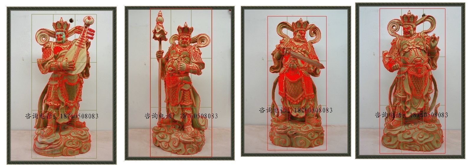 Sculpture of the Four Heavenly Kings 3D print model_2