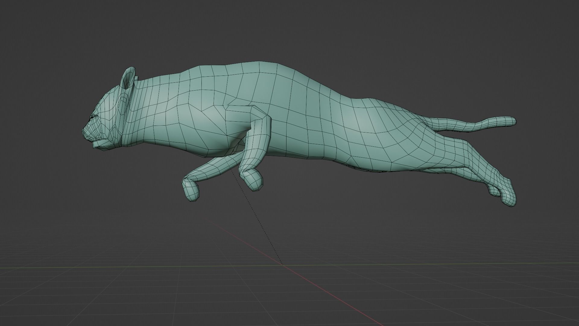 Cheetah Animated Rigged Low Poly Low-poly 3D model_6