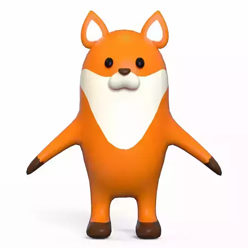Fox Stylized Low-poly 3D model