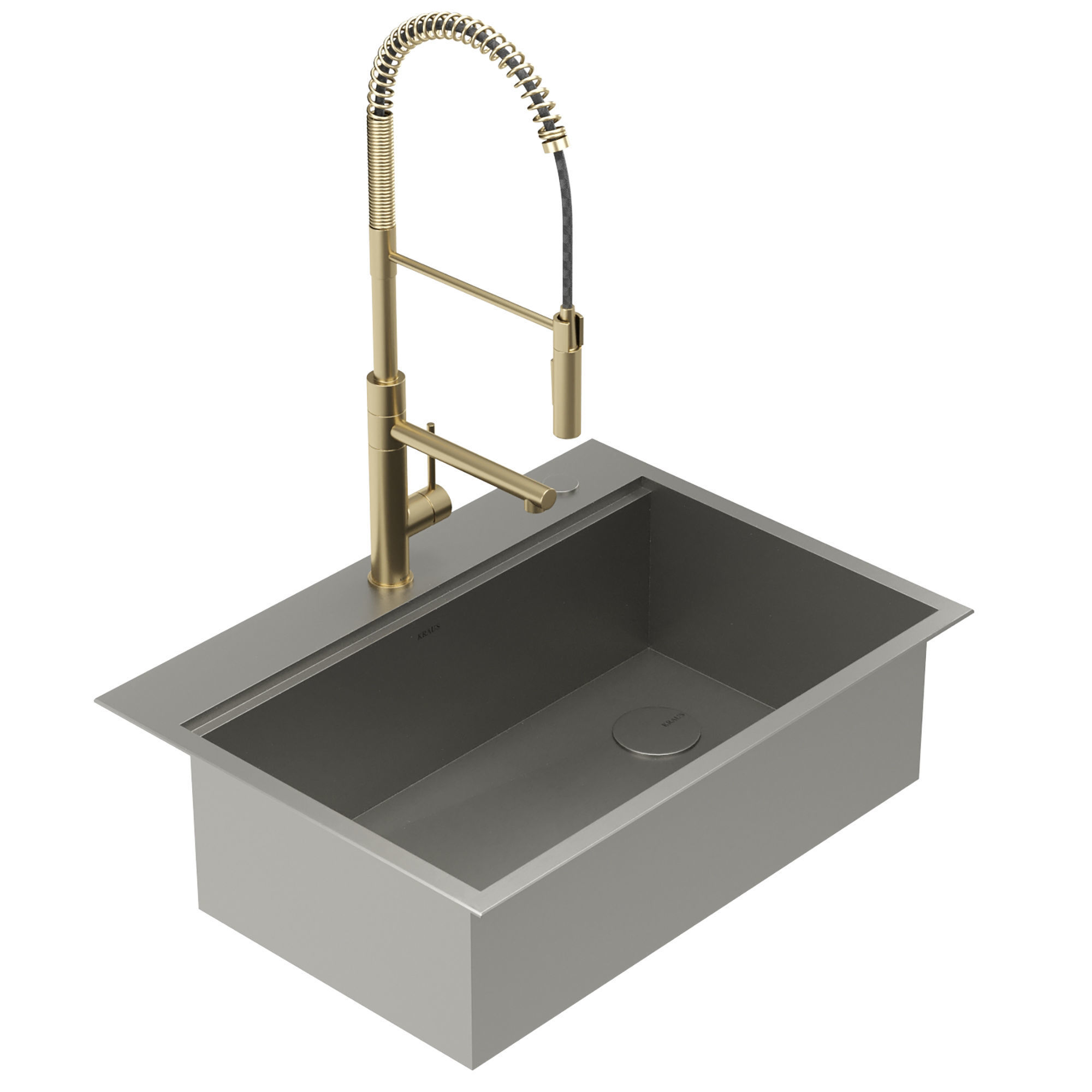 KRAUS Workstation Single Bowl Kitchen Sink 3D model_2