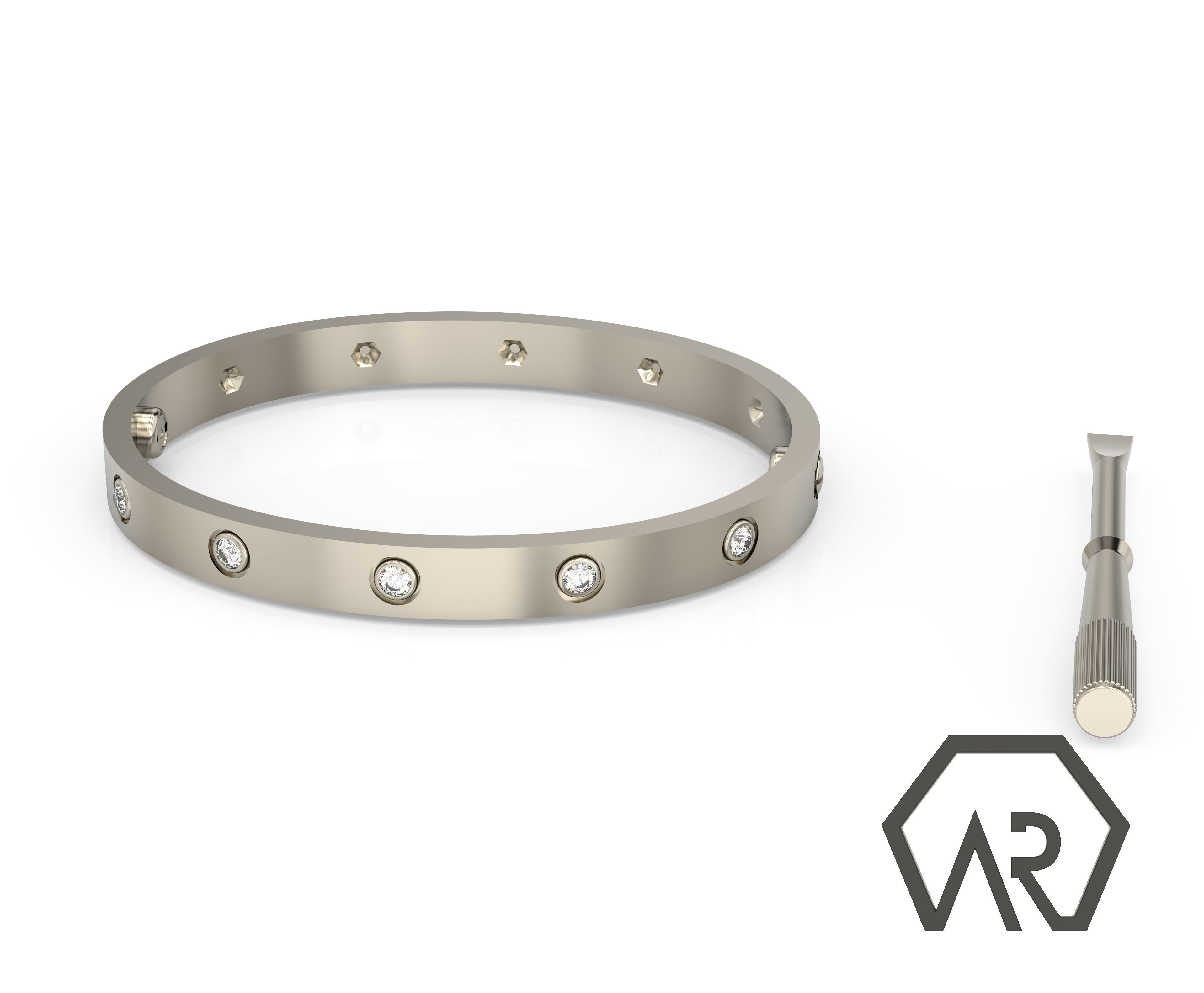 Woman Bracelet 3D print model D29 3D print model_1