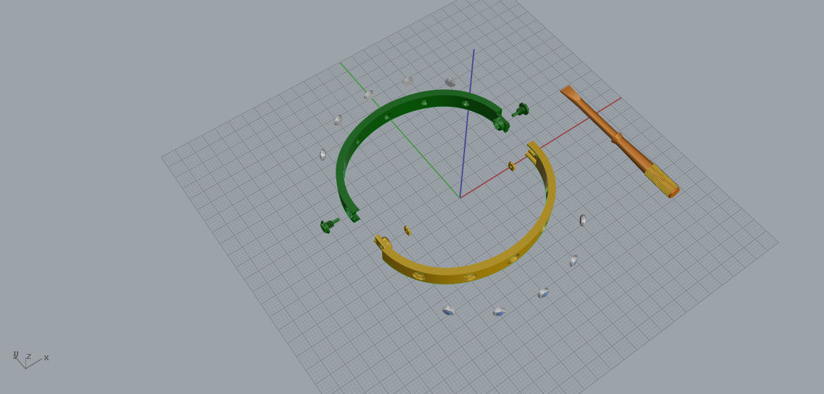 Woman Bracelet 3D print model D29 3D print model_9