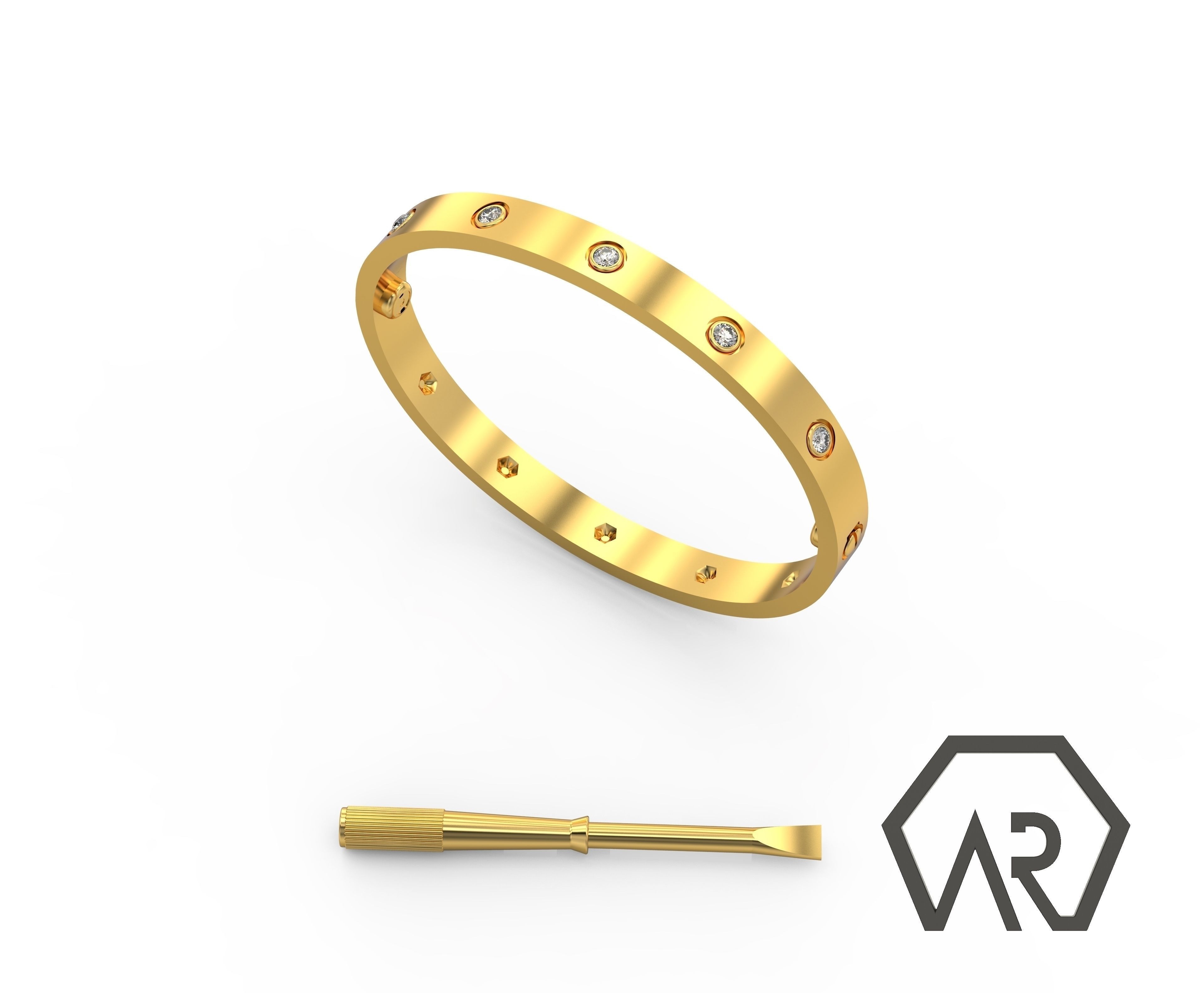 Woman Bracelet 3D print model D29 3D print model_2