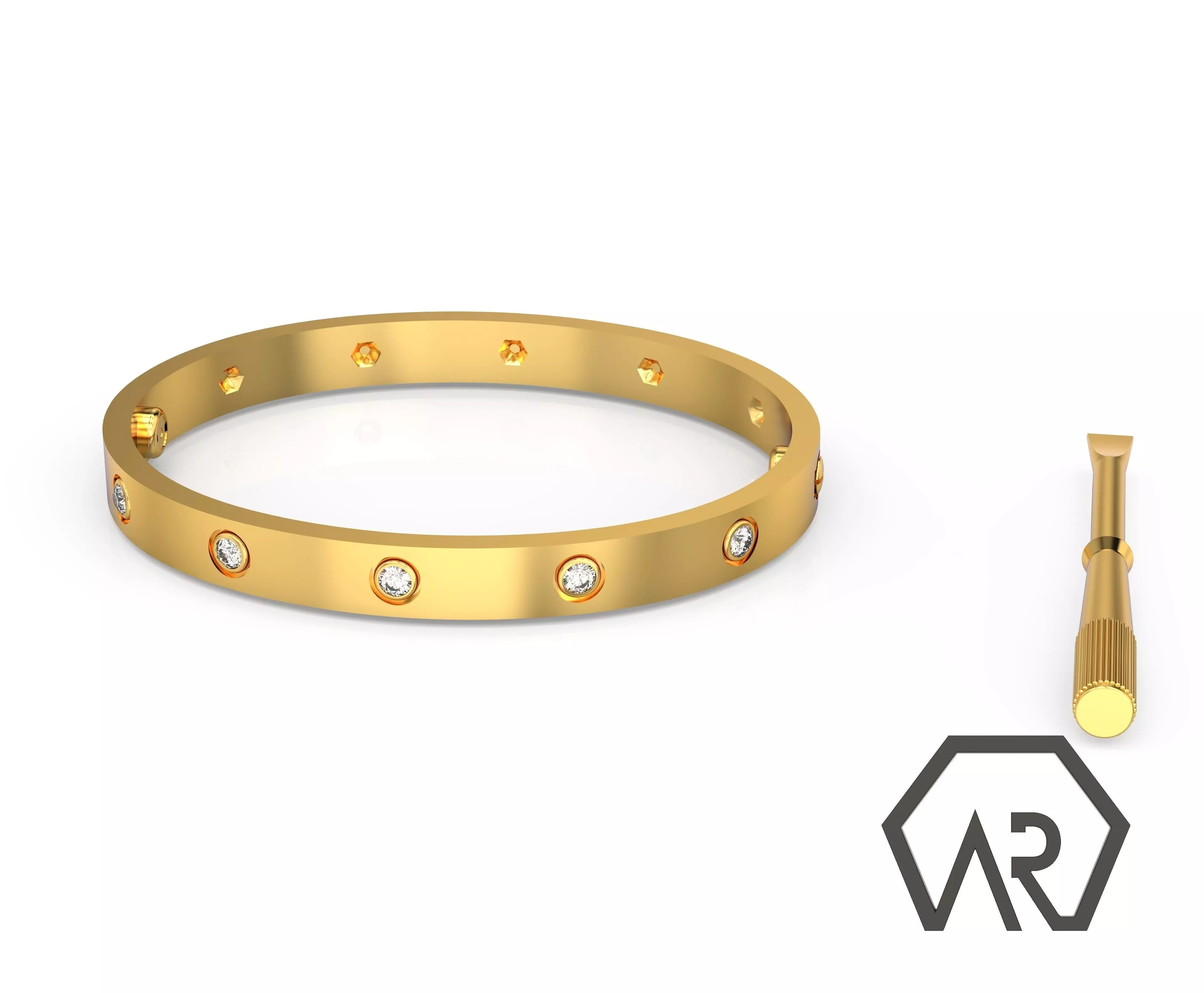 Woman Bracelet 3D print model D29 3D print model_0