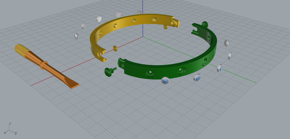 Woman Bracelet 3D print model D29 3D print model_12