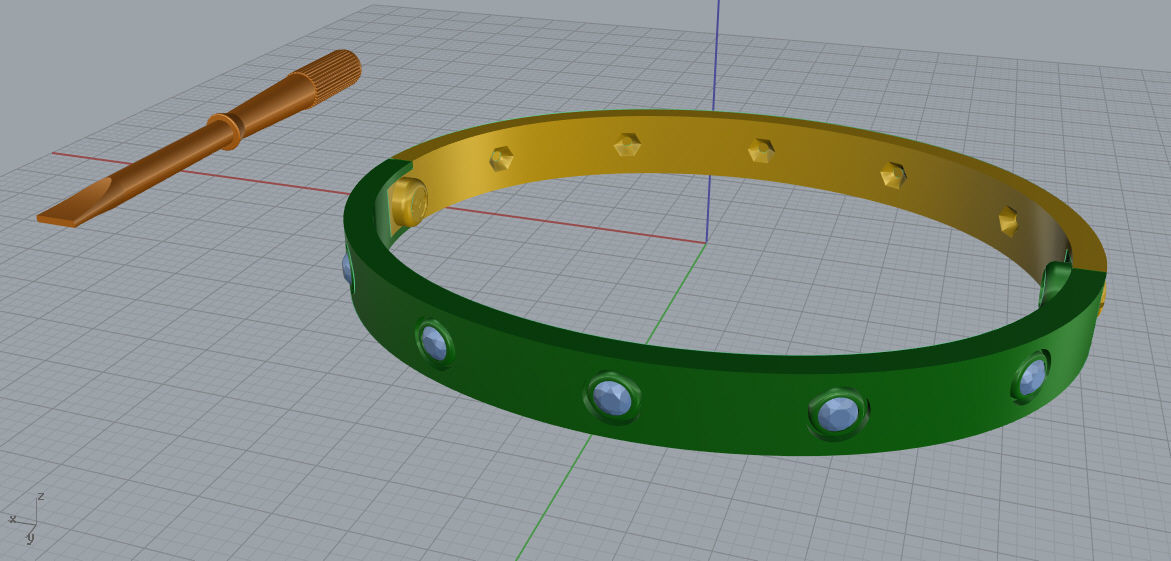 Woman Bracelet 3D print model D29 3D print model_7