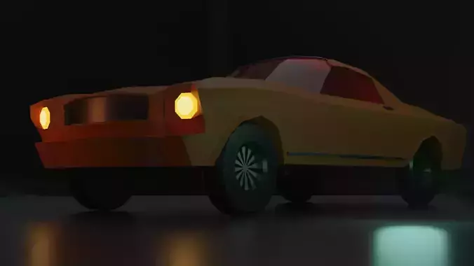 Low Poly Car orange