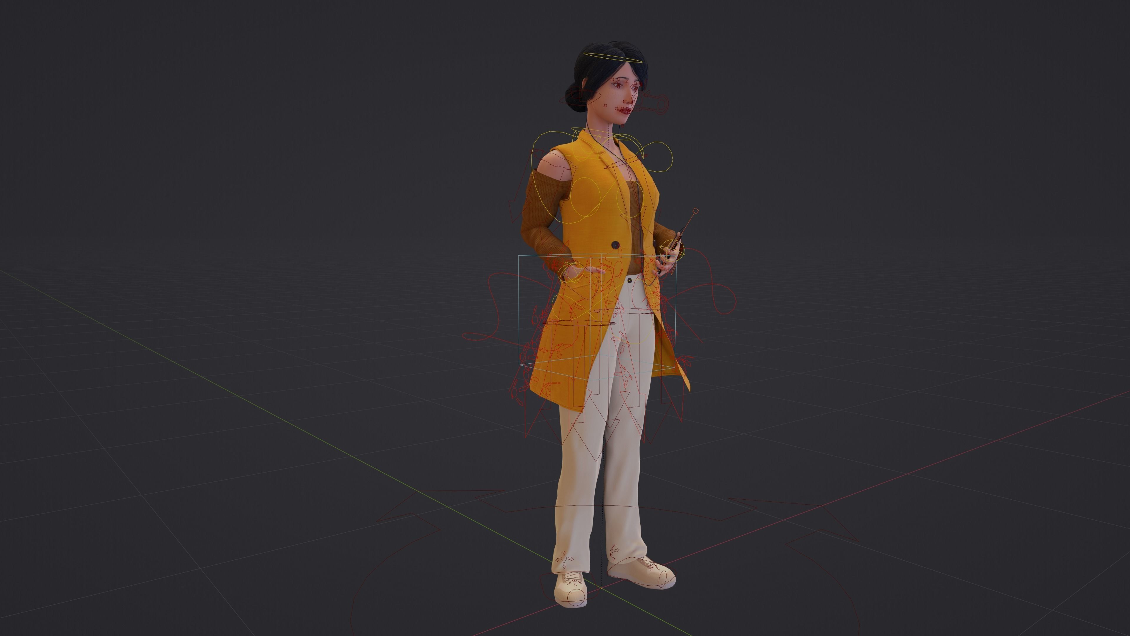stylized character Free low-poly 3D model_4