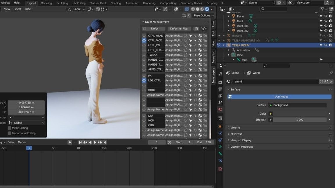 stylized character Free low-poly 3D model_5