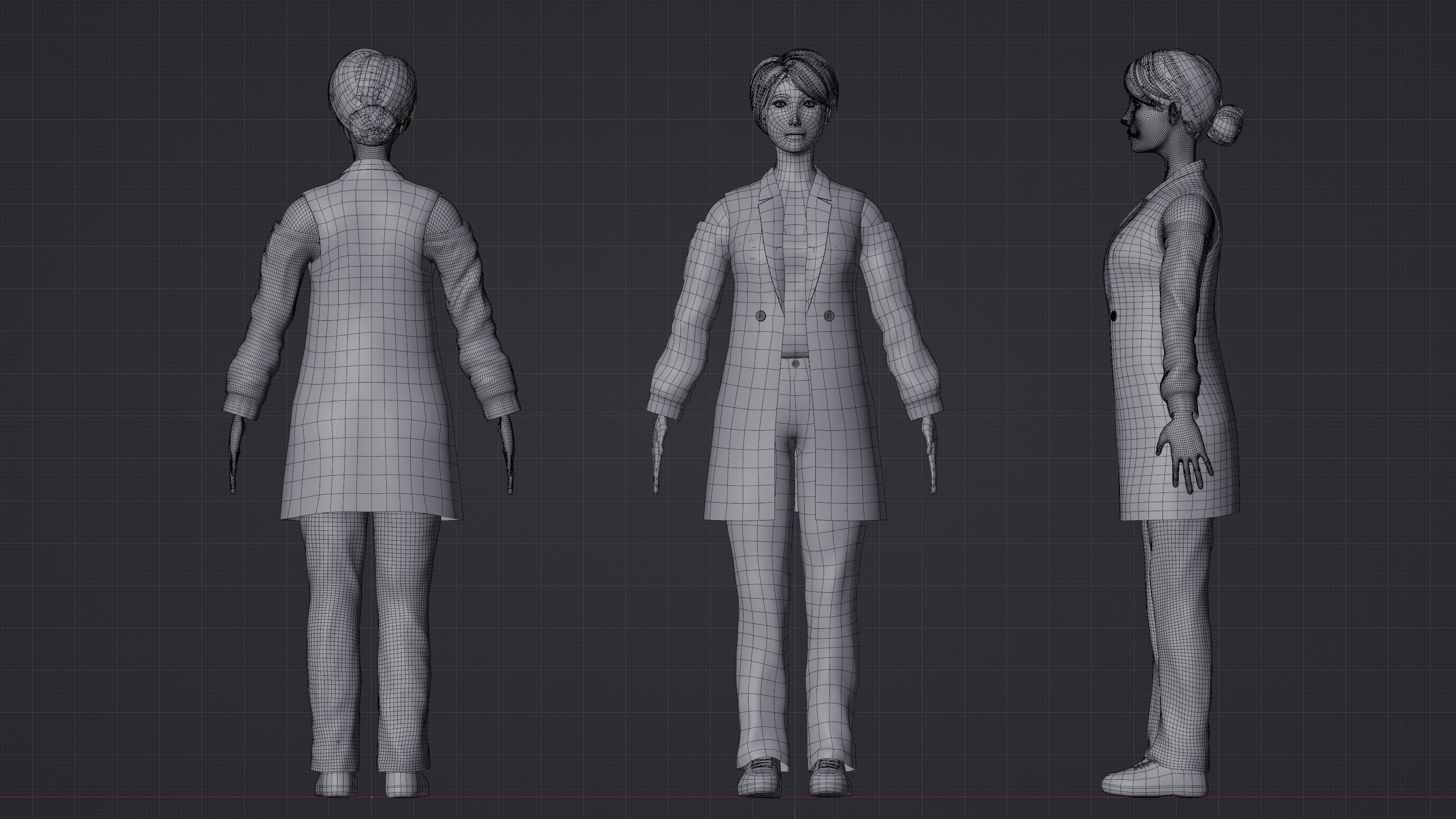 stylized character Free low-poly 3D model_7